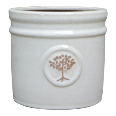 Verve Moon Beam Ceramic Plant Pot (Dia) 20Cm(H)19Cm from B&Q