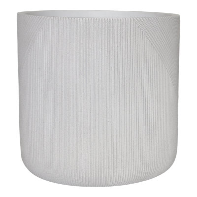Verve White Fibreclay Plant Pot (Dia) 36Cm(H)36Cm from B&Q