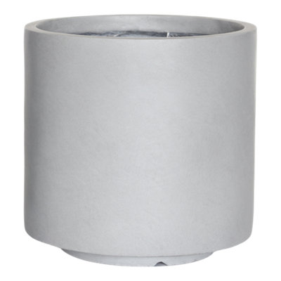 B&Q -  Grey Fibreclay Plant Pot (Dia) 26Cm(H)26Cm