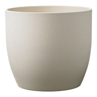 B&Q -  Sandstone Ceramic Plant Pot (Dia) 27Cm(H)26Cm