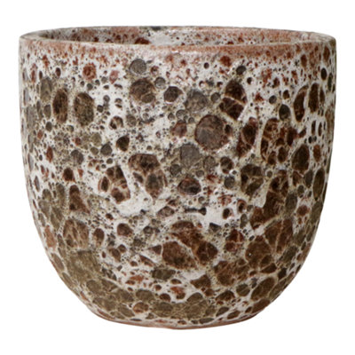 Verve Brown Ceramic Plant Pot (Dia) 20Cm(H)18Cm from B&Q