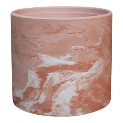 Verve Marble Effect Terracotta Plant Pot (Dia) 8Cm(H)7.5Cm from B&Q