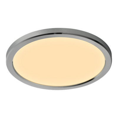 GoodHome Solidaster Plastic Chrome Effect Led Ceiling Light from B&Q