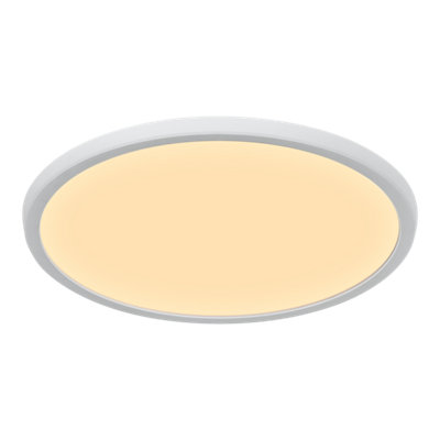 GoodHome Solidaster Matt Plastic White Led Ceiling Light from B&Q