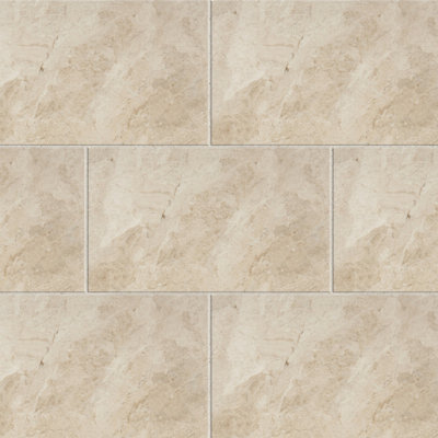 Haver Sand Matt Stone Effect Ceramic Indoor Wall & Floor Tile Sample from B&Q