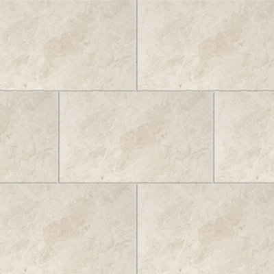 Haver Chalk Matt Stone Effect Ceramic Indoor Wall & Floor Tile Sample from B&Q