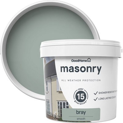 GoodHome Bray Smooth Matt Masonry Paint5L Tub from B&Q