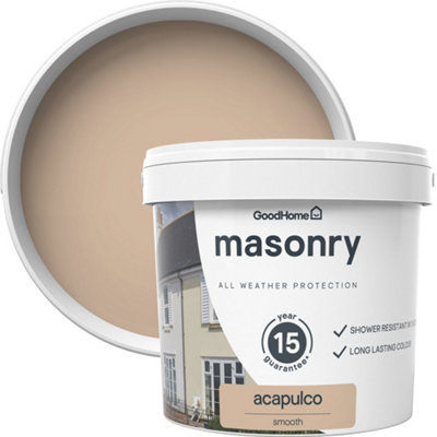 GoodHome Acapulco Smooth Matt Masonry Paint5L Tub from B&Q