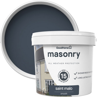 GoodHome Saint Malo Smooth Matt Masonry Paint5L Tub from B&Q