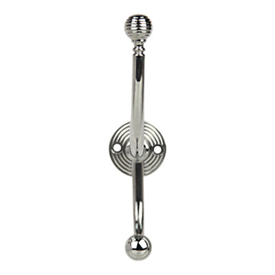 GoodHome Beehive Chrome Effect Zinc Alloy Wall-Mounted Hat & Coat Hook (H)153mm (D)36mm from B&Q