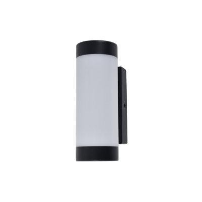 B&Q -  Callisto Fixed Matt Black Mains-Powered (Wired) Integrated Led Outdoor Wall Light 1650Lm