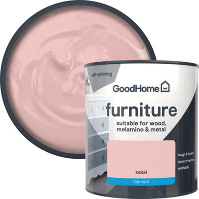 GoodHome Sakai Flat Matt Furniture Paint500Ml from B&Q