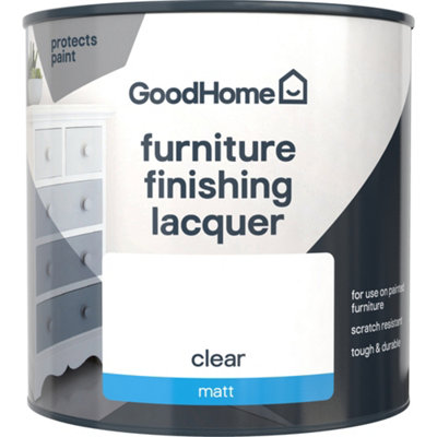 GoodHome Clear Matt Painted Wood Painted Furniture Lacquer500Ml from B&Q