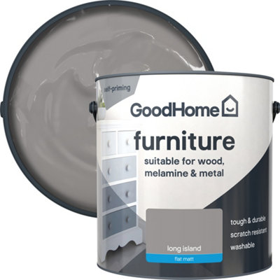 GoodHome Long Island Flat Matt Furniture Paint2L from B&Q