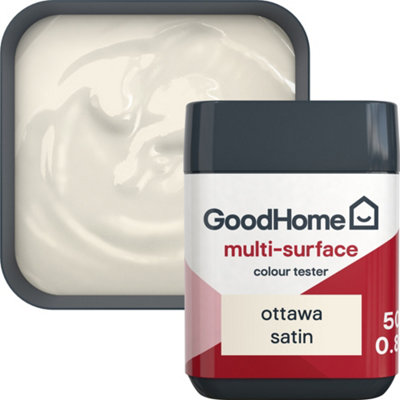 GoodHome Ottawa Satin Multi-Surface Paint50Ml Tester Pot from B&Q