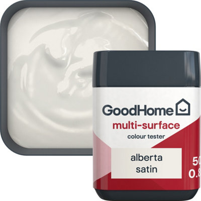 GoodHome Alberta Satin Multi-Surface Paint50Ml Tester Pot from B&Q