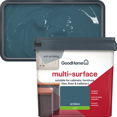 GoodHome Antibes Satin Multi-Surface Paint750Ml from B&Q