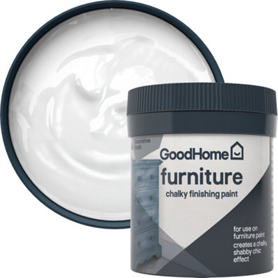 GoodHome Brilliant White Chalky Effect Matt Furniture Paint80Ml Tester Pot from B&Q