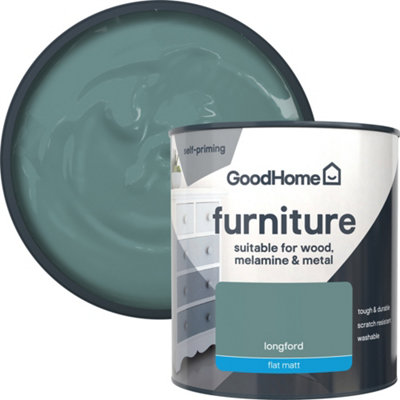 GoodHome Longford Flat Matt Furniture Paint500Ml from B&Q