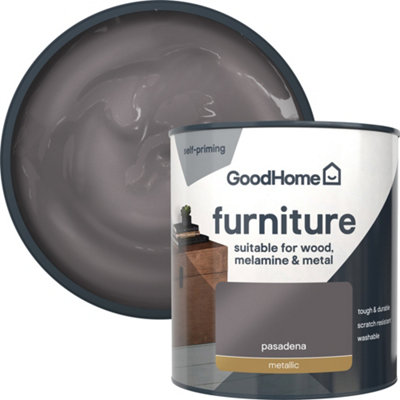 GoodHome Pasadena Metallic Effect Satin Furniture Paint500Ml from B&Q