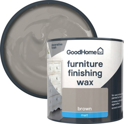GoodHome Brown Matt Furniture Finishing Wax500Ml from B&Q