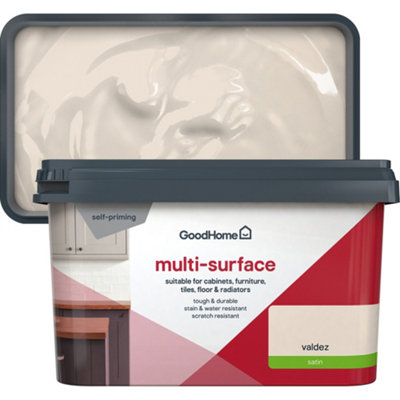 GoodHome Valdez Satin Multi-Surface Paint2L from B&Q
