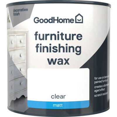 GoodHome Clear Matt Furniture Finishing Wax500Ml from B&Q
