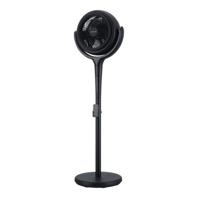 GoodHome Black 8" Pedestal Fan With Adjustable Height from B&Q