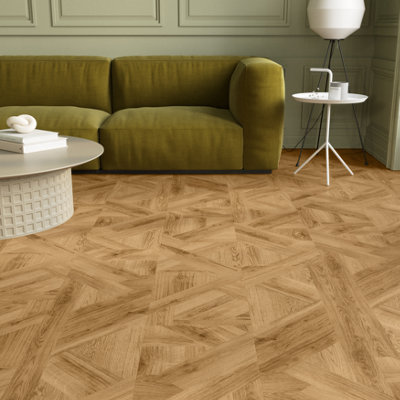 GoodHome Bromley Honey Natural Oak Wood Effect Structured Laminate Flooring2.402M² from B&Q
