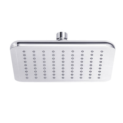 GoodHome Milia Chrome Effect Single-Spray Pattern Overhead Shower Head200mm from B&Q
