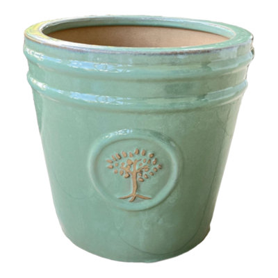 Verve Laurel Wreath Ceramic Plant Pot (Dia) 20Cm(H)18Cm from B&Q