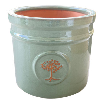 Verve Sage Green Ceramic Plant Pot (Dia) 25Cm(H)19Cm4L from B&Q