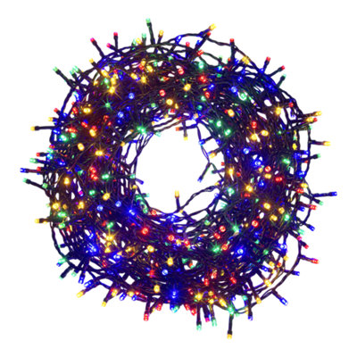 B&Q Green 720 Multicolour Led String Lights With Timer Function & Cable 45.95M