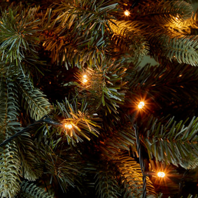 B&Q White/Green 240 Warm Led String Lights With Timer Function & Cable 17.95M