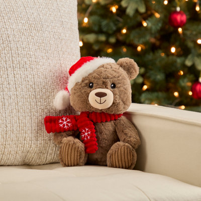  - Christmas Bear Plush ToyBrown