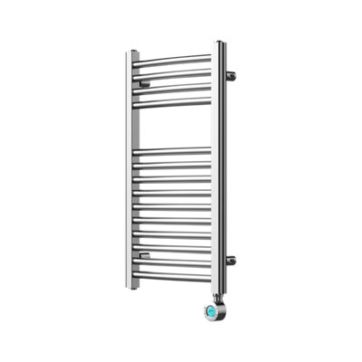 Flomasta Gelene Chrome Effect Electric Curved Towel Warmer (W)400mm X (H)700mm from B&Q