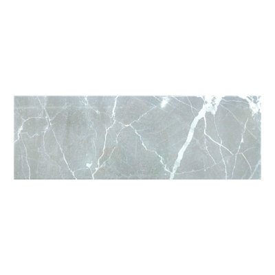 B&Q -  Elegance Silver Gloss Marble Effect Ceramic Indoor Wall Tile Sample