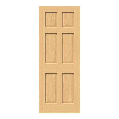 Fortia 6 Panel Traditional Oak Veneer Internal Oak Door(H)1981mm (W)838mm (T)35mm from B&Q