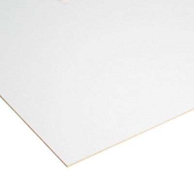White Hardboard (L)2440mm (W)1220mm (T)3mm from B&Q