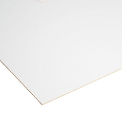 White Hardboard (L)1830mm (W)607mm (T)3mm from B&Q