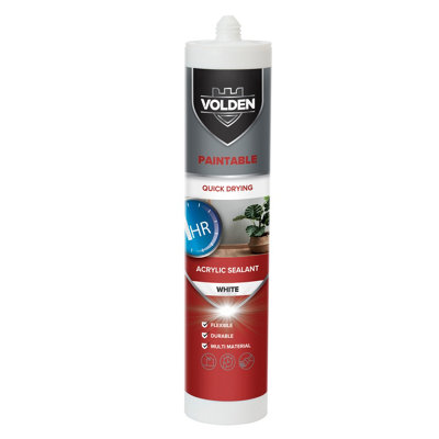 Volden Plus White Acrylic-Based General-Purpose Sealant280Ml from B&Q