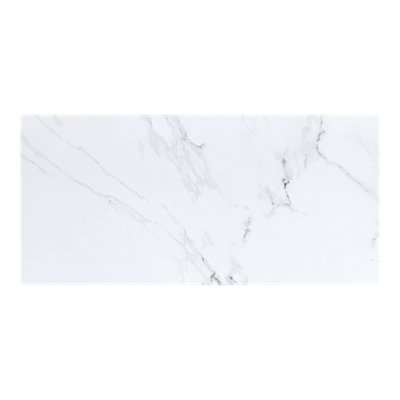  - Elegance Marble White & Grey Gloss Marble Effect Ceramic Indoor Wall & Floor Tile Sample