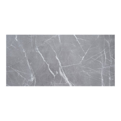  - Elegance Marble Grey Gloss Marble Effect Ceramic Indoor Wall & Floor Tile Sample