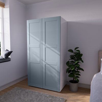  - Atomia Contemporary Matt Dusk Blue Tall Double Wardrobe (H)1872mm (W)1000mm (D)580mm