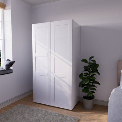  - Atomia Contemporary Matt Porcelain Tall Double Wardrobe (H)1872mm (W)1000mm (D)580mm