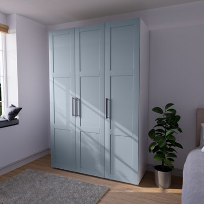  - Atomia Contemporary Matt Dusk Blue Tall Triple Wardrobe (H)2247mm (W)1000mm (D)580mm