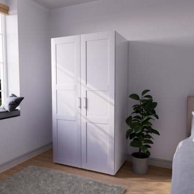  - Atomia Contemporary Matt Porcelain Double Wardrobe (H)1875mm (W)1000mm (D)580mm