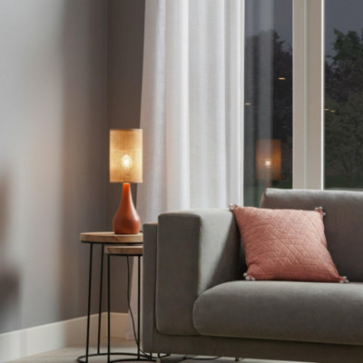 GoodHome Tertrez Conical Matt Terracotta Table Lamp from B&Q