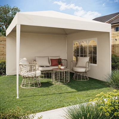 Esperia Moonbeam Square Gazebo Tent (H) 2.45M (W) 3M from B&Q