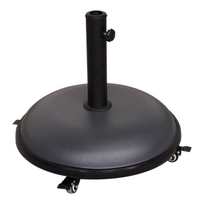 GoodHome Brescia Dark Shadow Round Parasol Base 35Kg from B&Q
